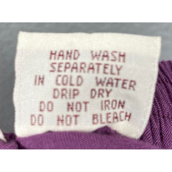 VTG Canyon Colors Midi Skirt Womens Large Purple Rayon Tiered Flowy Pull On - Picture 7 of 8